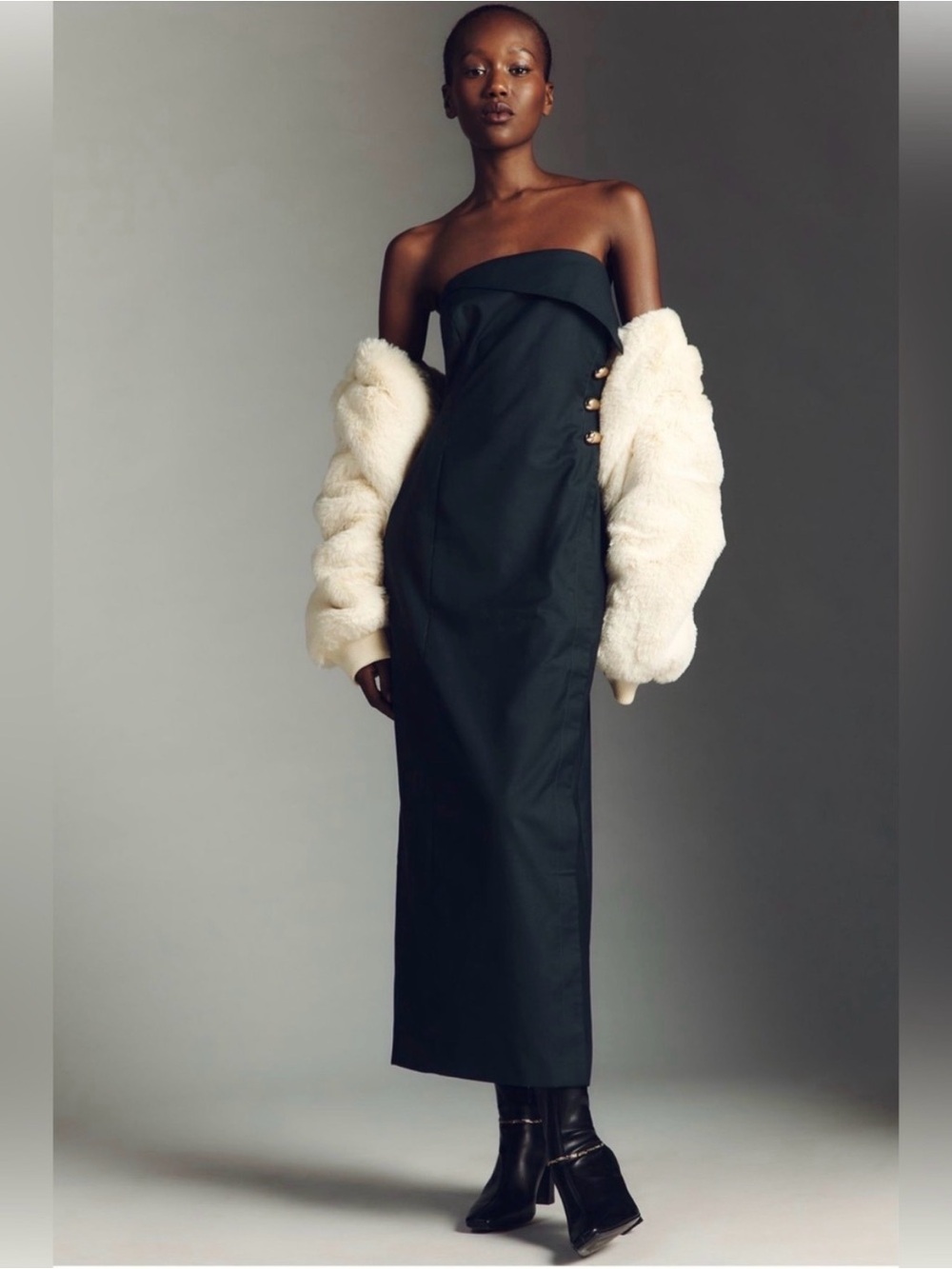 Anthropologie 4th & Reckless Margot Strapless Midi Dress